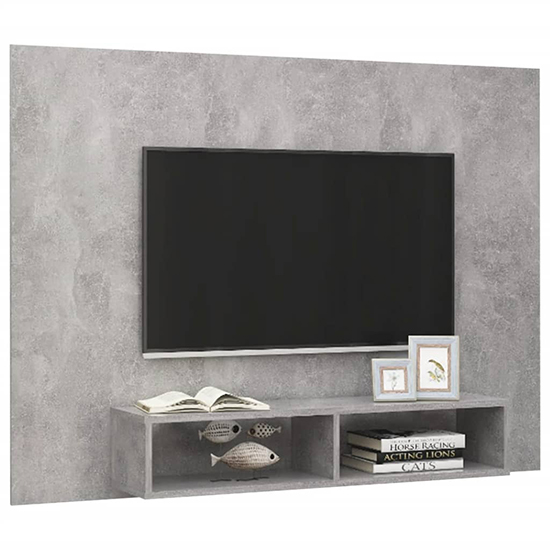 Kalona Wooden Wall Hung Entertainment Unit In Concrete Effect_3