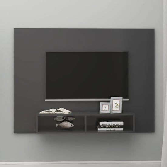 Kalona Wooden Wall Hung Entertainment Unit In Grey_1