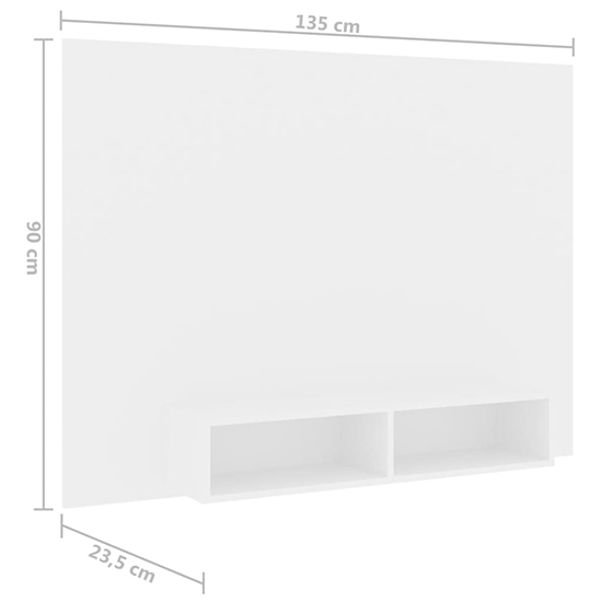 Kalona Wooden Wall Hung Entertainment Unit In White_6