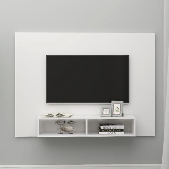 Read more about Kalona wooden wall hung entertainment unit in white