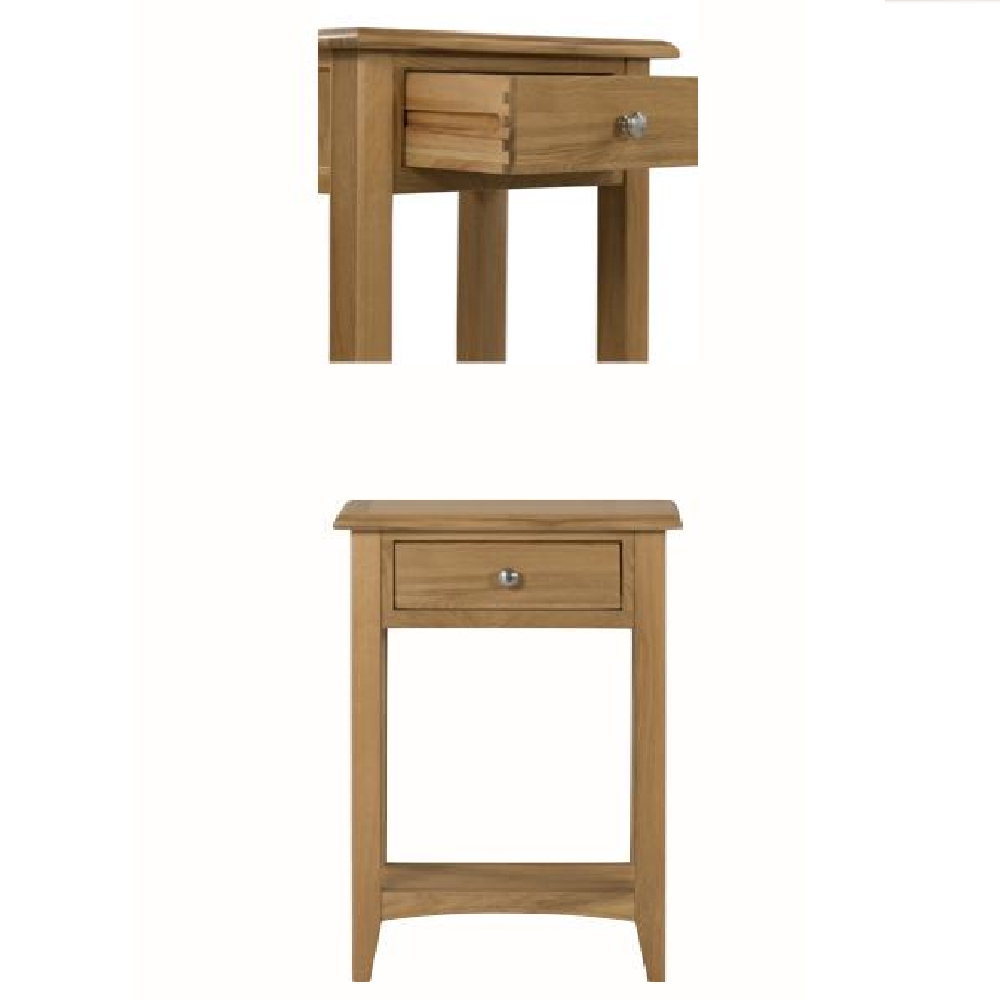 Kamiah Wooden Telephone Table With 1 Drawer In Oak