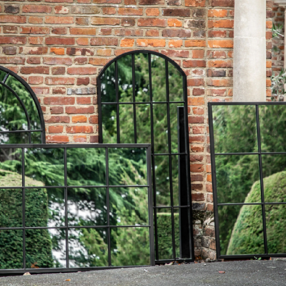 Kamila Outdoor Mirror In Black Frame