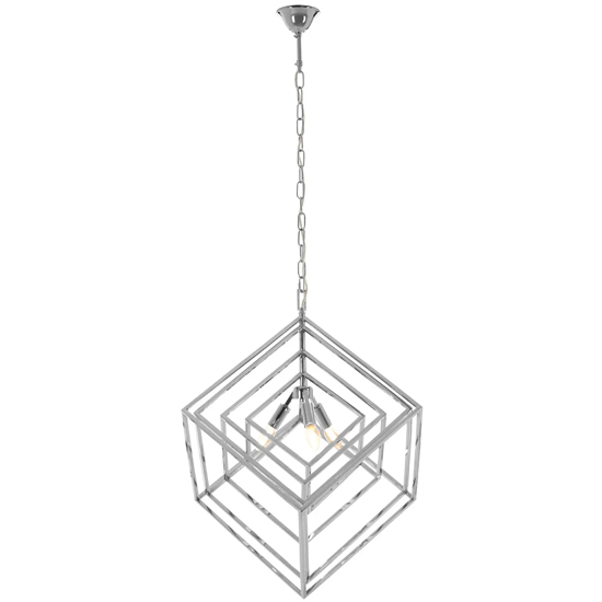 Product photograph of Kamloops Multi Box Chandelier Ceiling Light In Silver Nickel from Furniture in Fashion