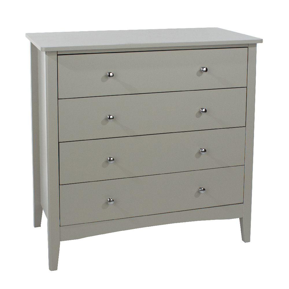 Kamuy Wooden Chest Of 4 Drawers In Grey