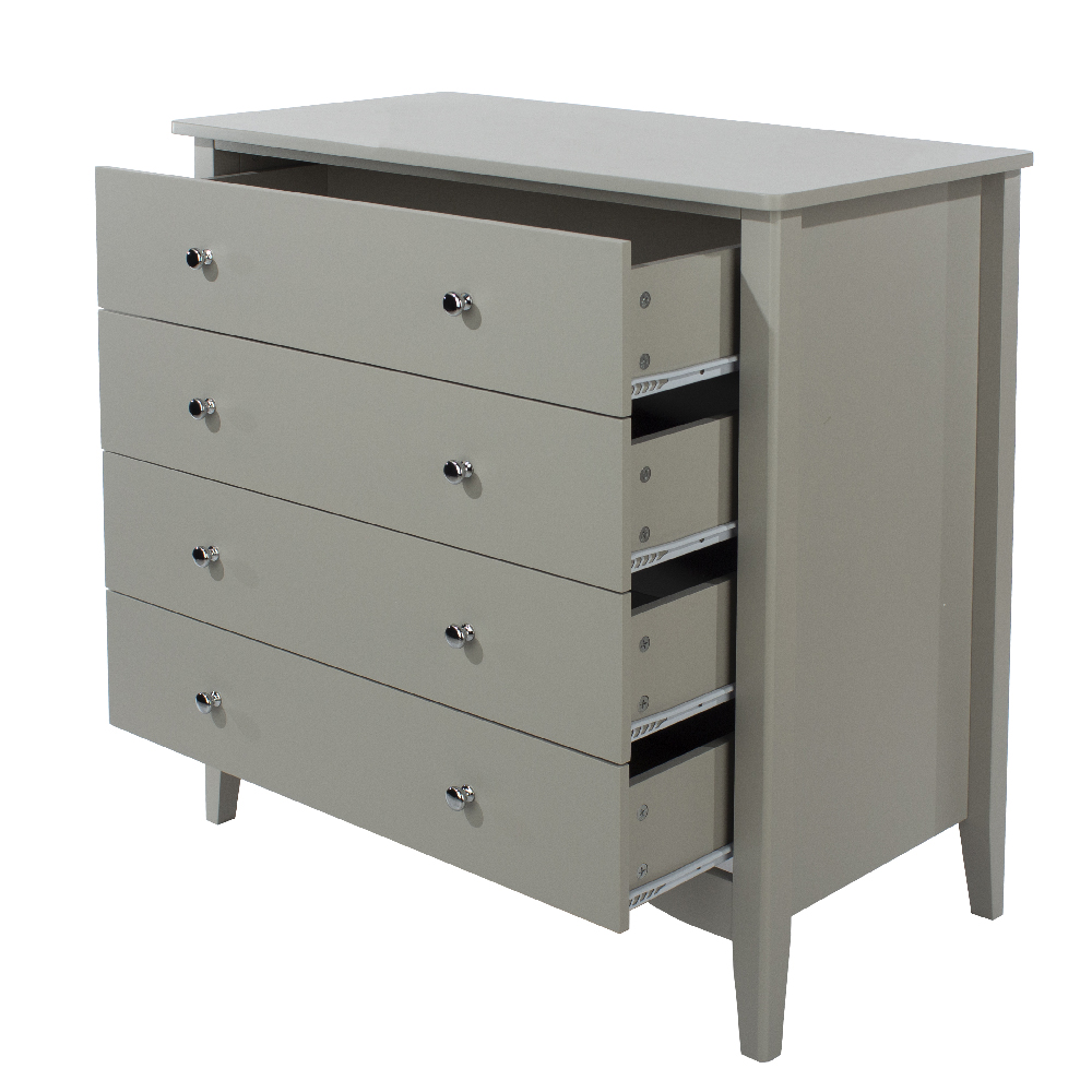 Kamuy Wooden Chest Of 4 Drawers In Grey