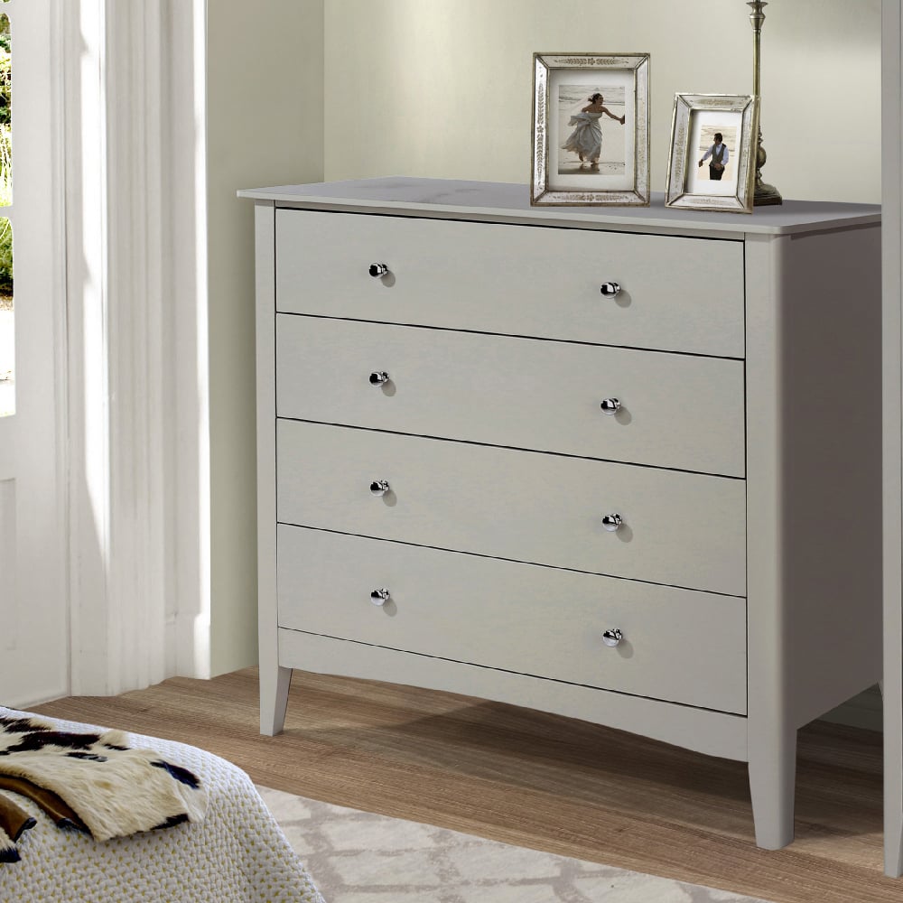 Read more about Kamuy wooden chest of 4 drawers in grey
