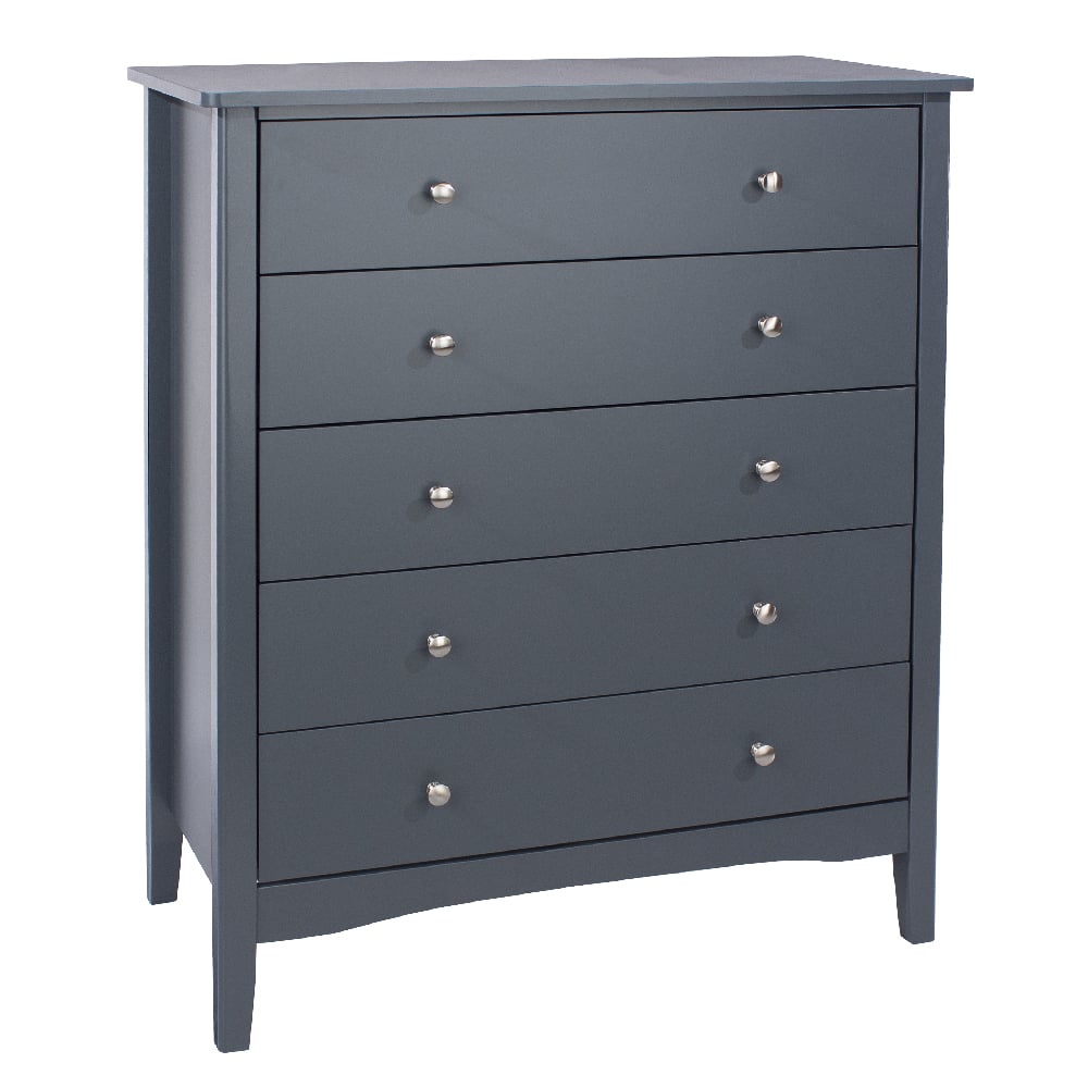 Read more about Kamuy wooden chest of 5 drawers in midnight blue