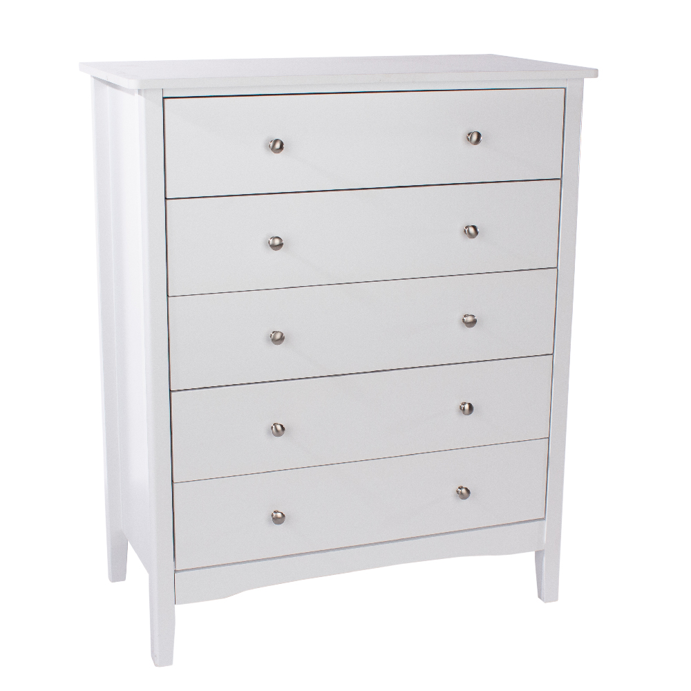 Read more about Kamuy wooden chest of 5 drawers in white