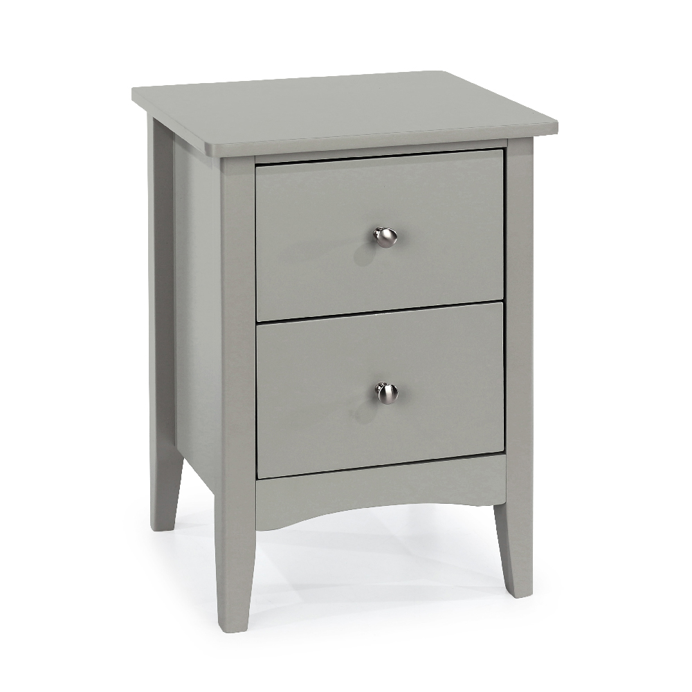 Read more about Kamuy wooden tall bedside cabinet with 2 drawers in grey