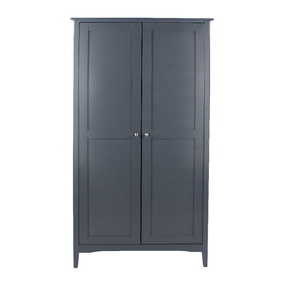 Kamuy Wooden Wardrobe With 2 Doors In Midnight Blue