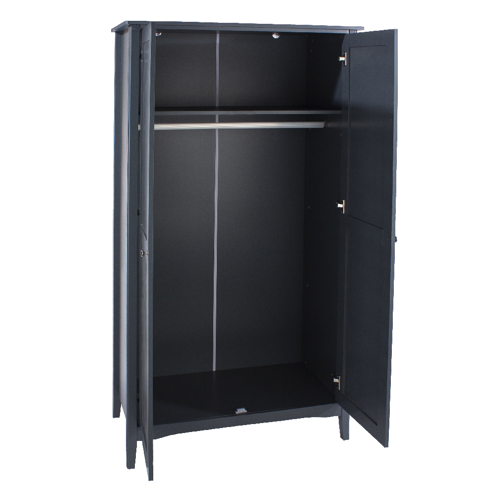 Kamuy Wooden Wardrobe With 2 Doors In Midnight Blue