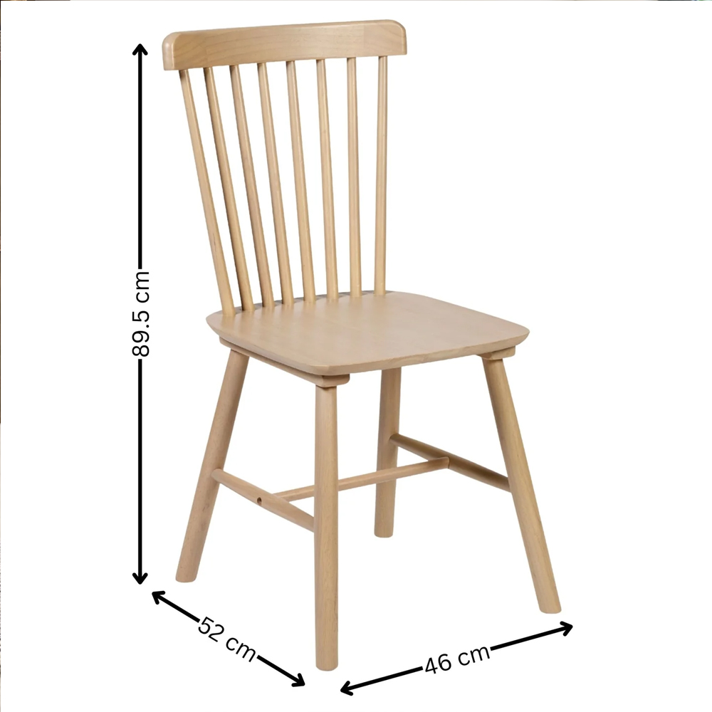 Kanata Oak Wooden Dining Table With 6 Soldotna Chairs