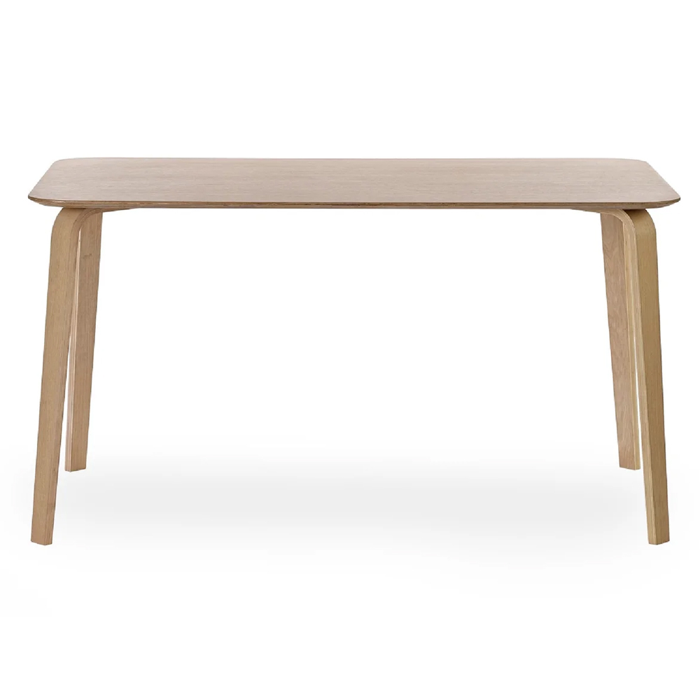 Kanata Oak Wooden Rectangular Dining Table With 2 Bench
