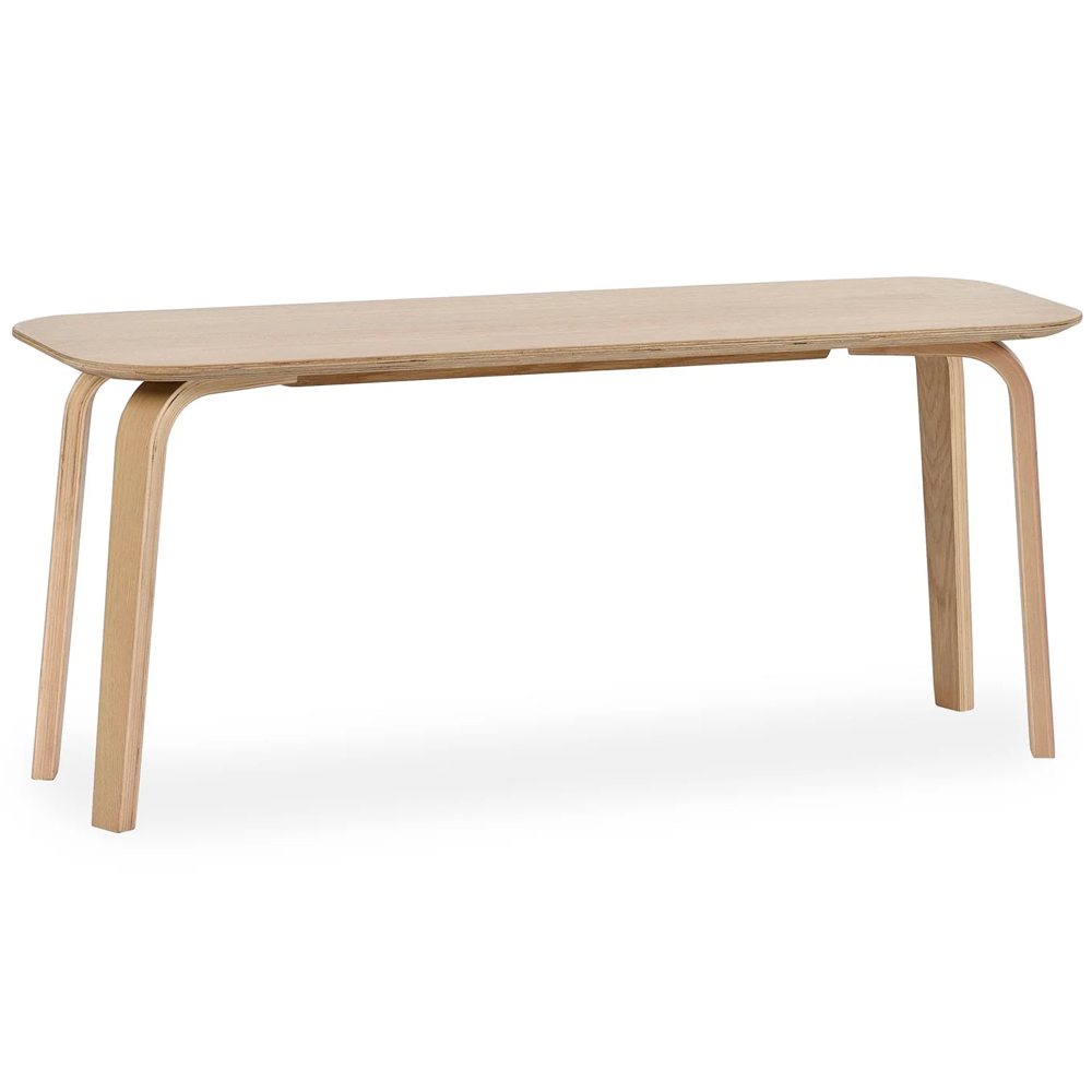 Kanata Oak Wooden Rectangular Dining Table With 2 Bench