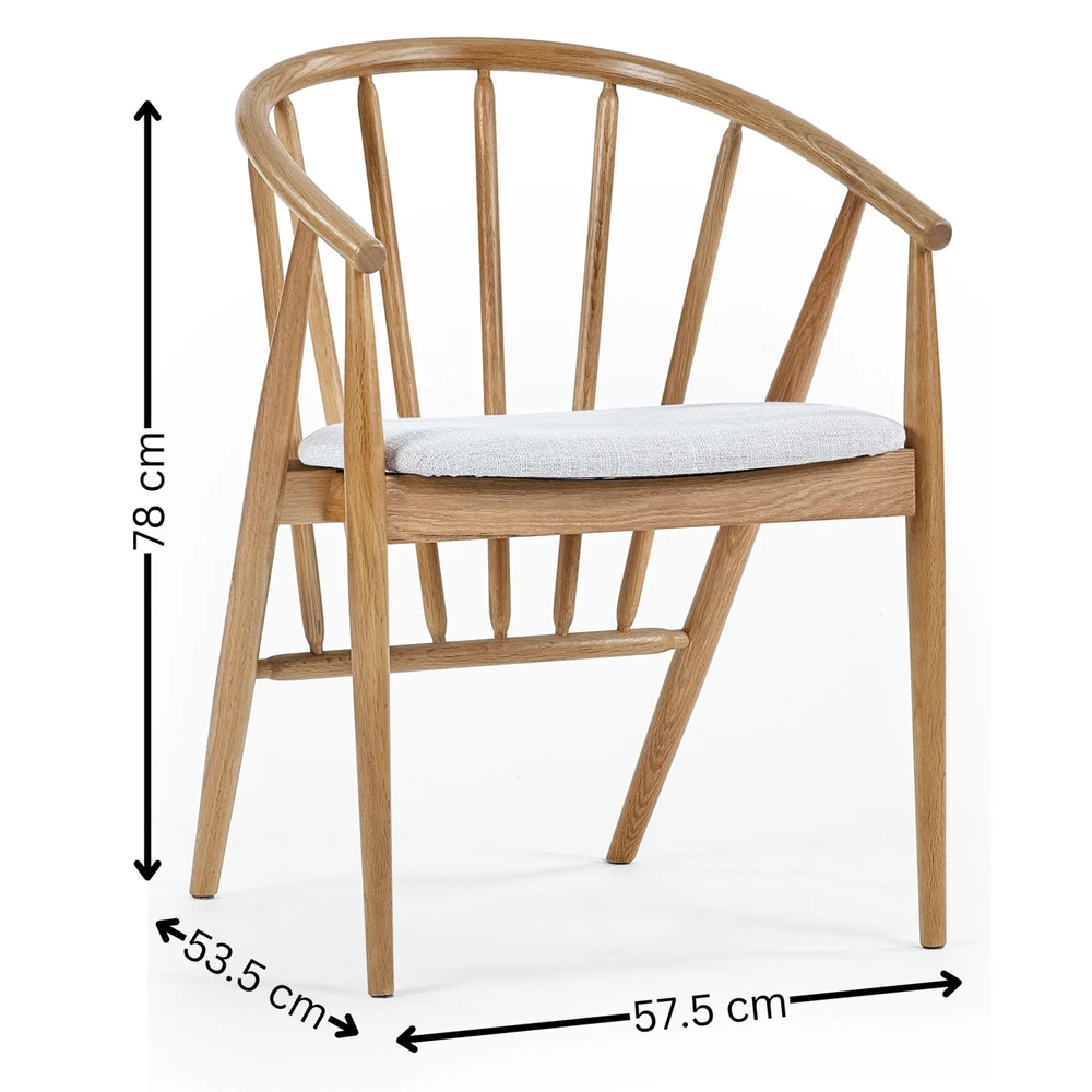 Kanata Oak Wooden Rectangular Dining Table With Reno 4 Chairs