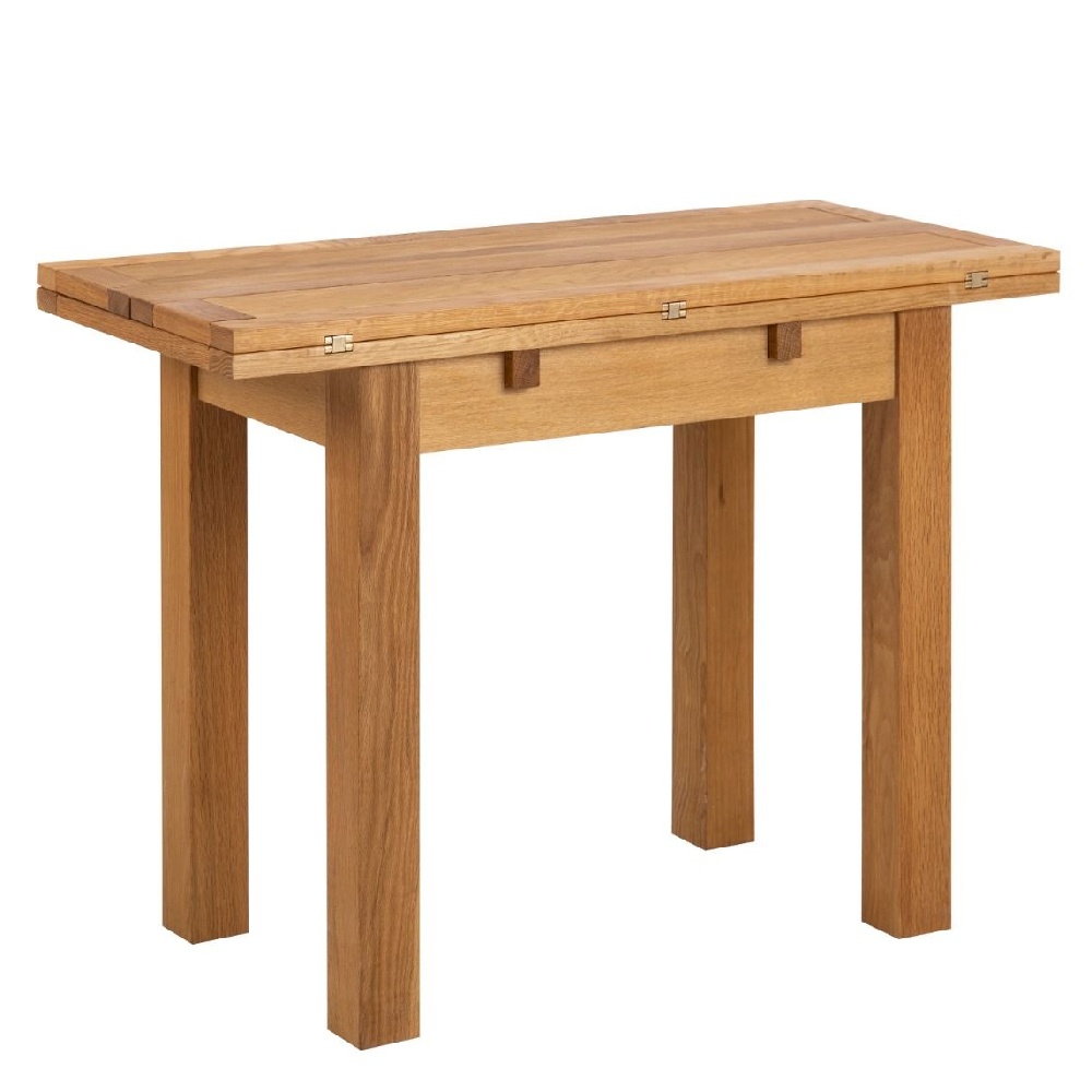 Kanata Wooden Extending Dining Table In Oak