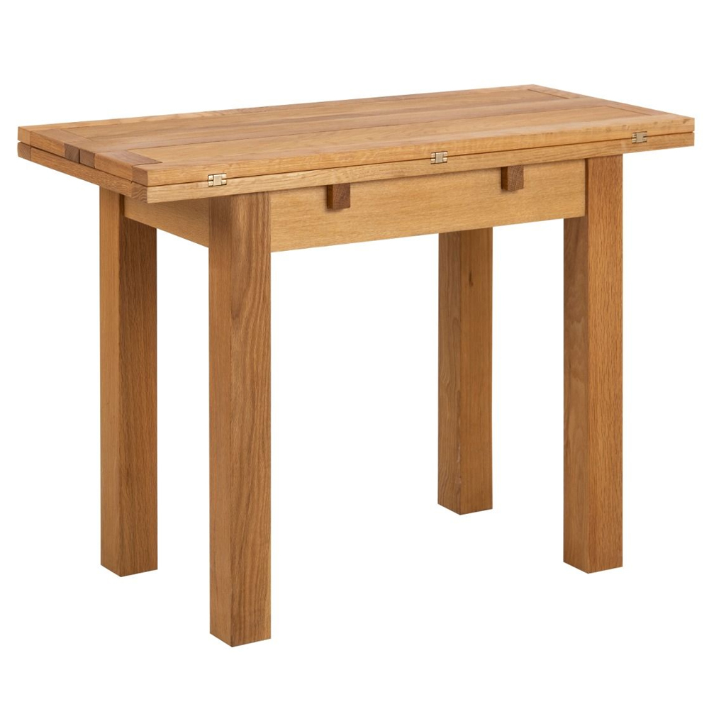 Kanata Wooden Extending Dining Table 4 Rexford Black Chairs In Oak