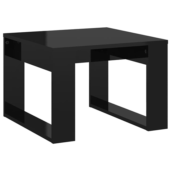 Kancy Square High Gloss Side Table In Black_3