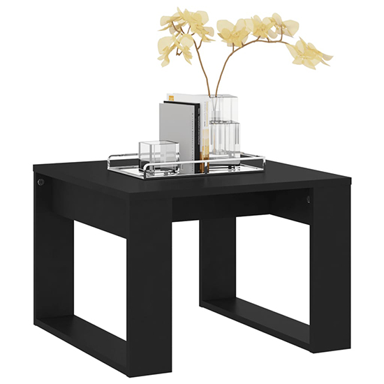 Kancy Square Wooden Side Table In Black_2