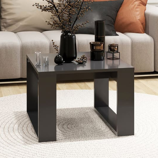 Kancy Square Wooden Side Table In Grey_1
