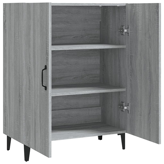 Kaniel Wooden Sideboard With 2 Doors In Grey Sonoma Oak