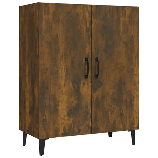 Kaniel Wooden Sideboard With 2 Doors In Smoked Oak