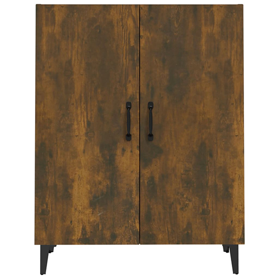 Kaniel Wooden Sideboard With 2 Doors In Smoked Oak