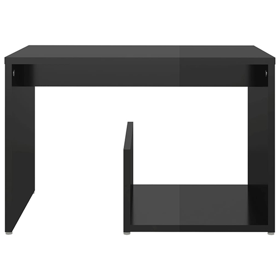 Kanoa High Gloss Side Table With Ample Storage In Black_3