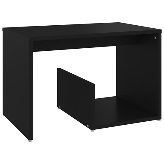 Kanoa Wooden Side Table With Ample Storage In Black_2