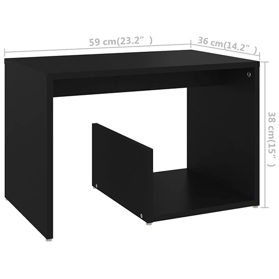 Kanoa Wooden Side Table With Ample Storage In Black_4