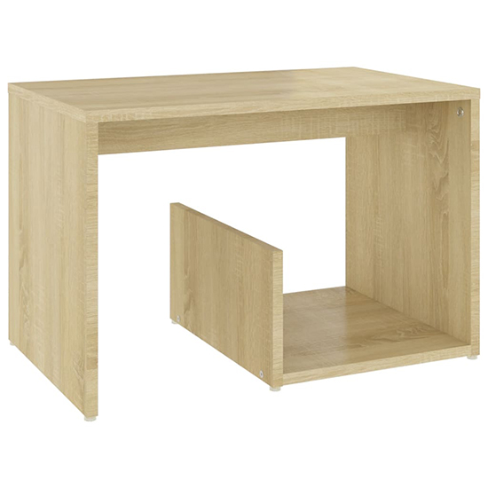 Kanoa Wooden Side Table With Ample Storage In Sonoma Oak
