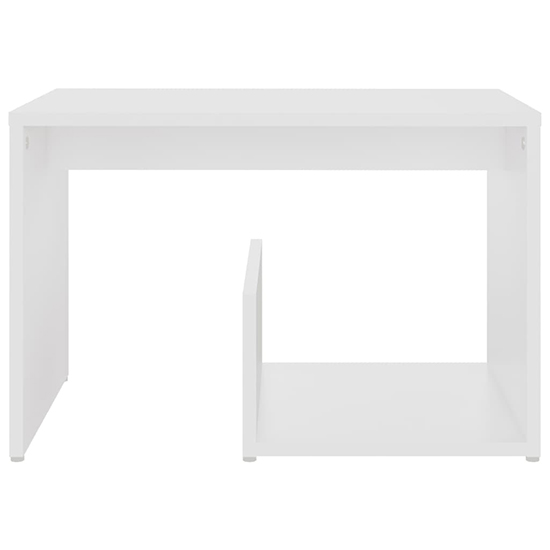 Kanoa Wooden Side Table With Ample Storage In White