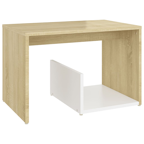 Kanoa Wooden Side Table With Ample Storage In White Sonoma Oak_2