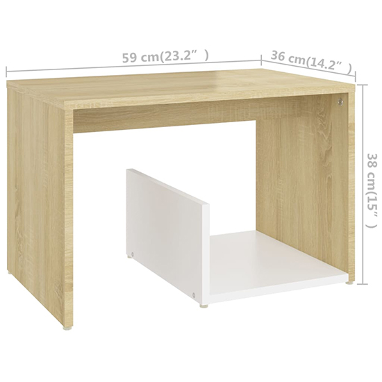 Kanoa Wooden Side Table With Ample Storage In White Sonoma Oak_4