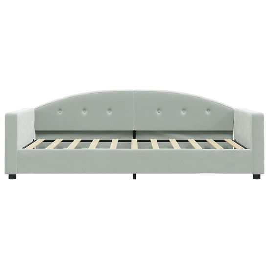 Kansas Velvet Daybed With Mattress In Light Grey