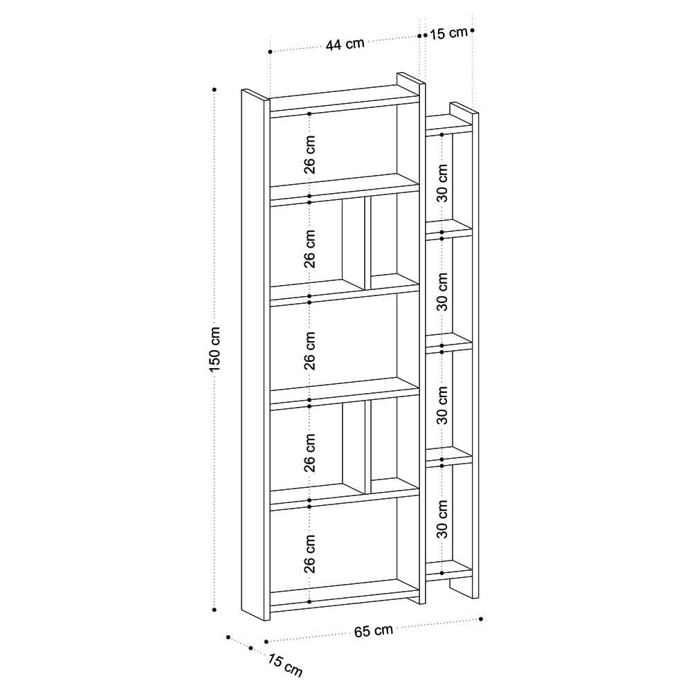 Kanso Wooden Shelving Unit in Oak
