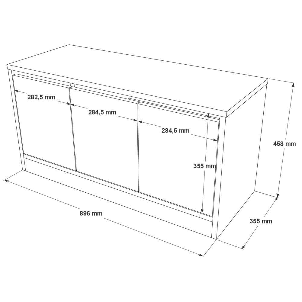 Kanso Wooden Shoe Storage Cabinet with Bench in White