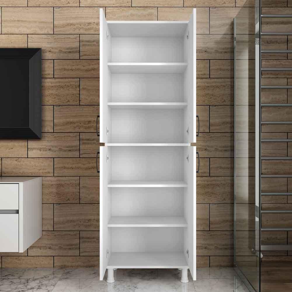 Kanso Wooden Storage Unit with 4 Doors in White