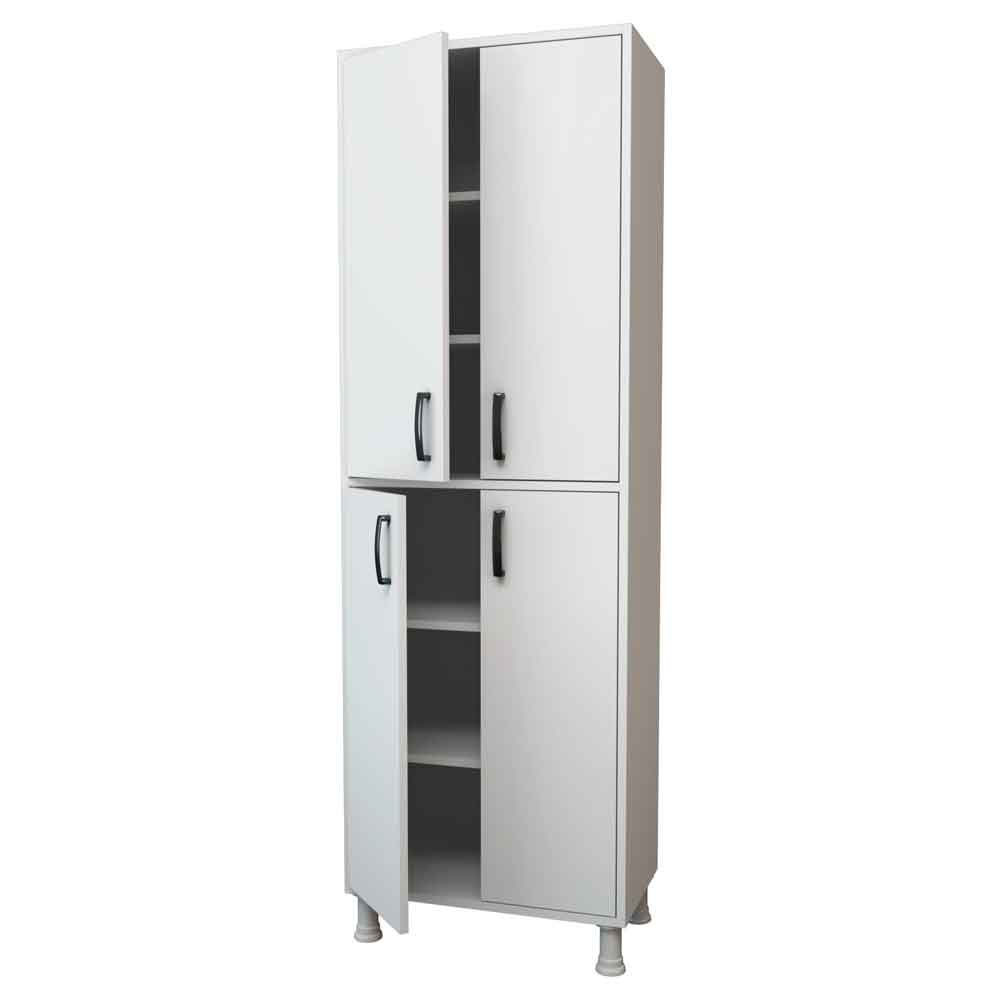 Kanso Wooden Storage Unit with 4 Doors in White