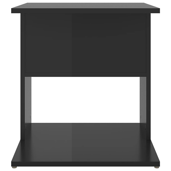 Kaori High Gloss Side Table With Shelves In Black_3
