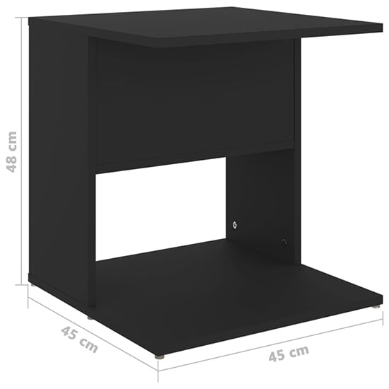 Kaori Wooden Side Table With Shelves In Black_5
