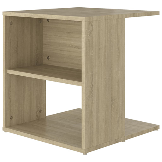 Kaori Wooden Side Table With Shelves In Sonoma Oak_4