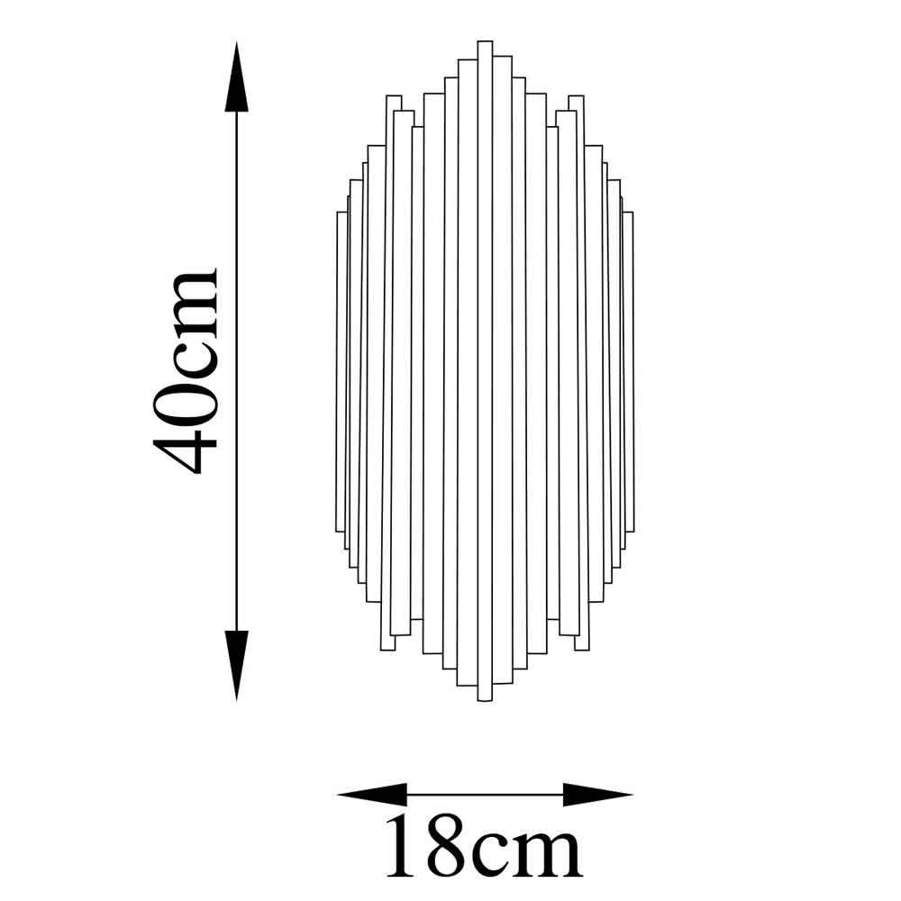 Kara Metal Wall Lamp in Chrome