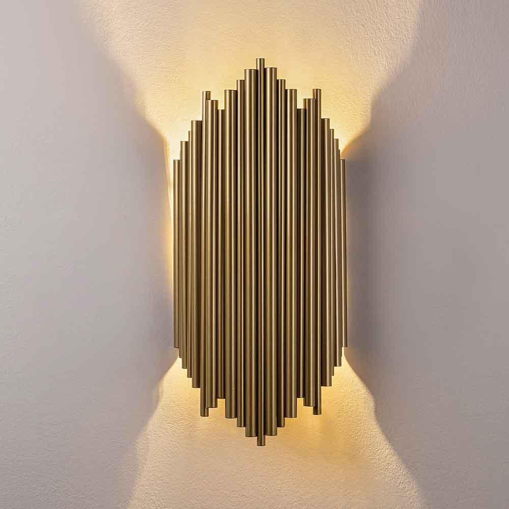Kara Metal Wall Lamp in Gold