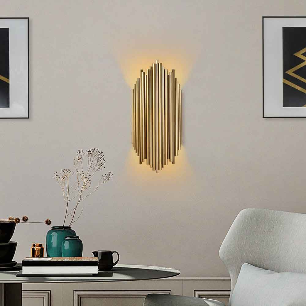 Kara Metal Wall Lamp in Gold