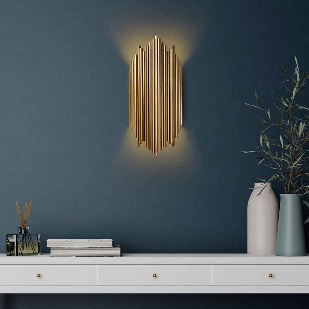 Kara Metal Wall Lamp in Gold