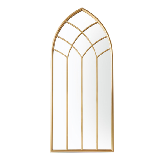 Karla Arc Design Wall Mirror In Gold Frame