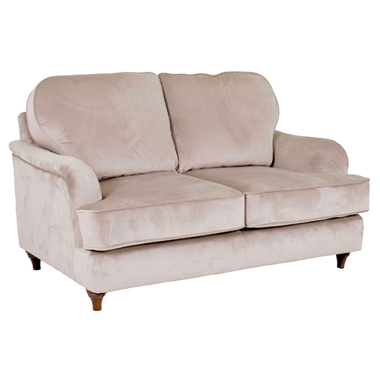 Karley Velvet 2 Seater Sofa In Beige_Discontinued
