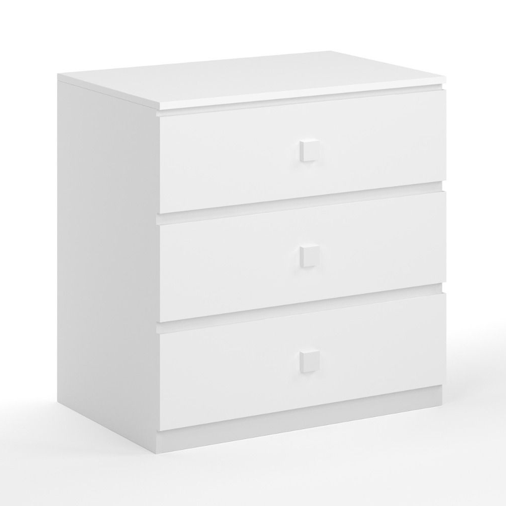 Karlstad Wooden Chest Of 3 Drawers In White