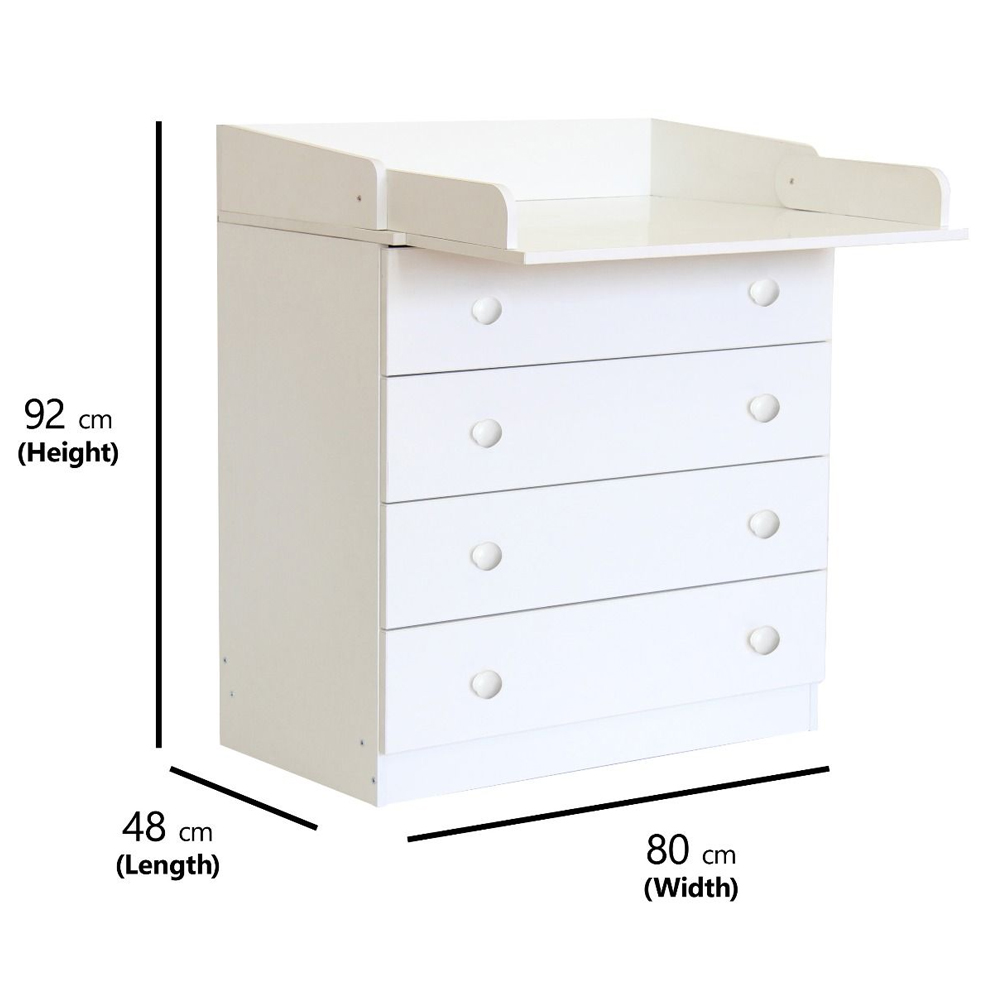 Karlstad Wooden Chest Of 4 Drawers In White